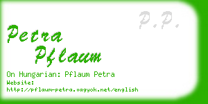 petra pflaum business card